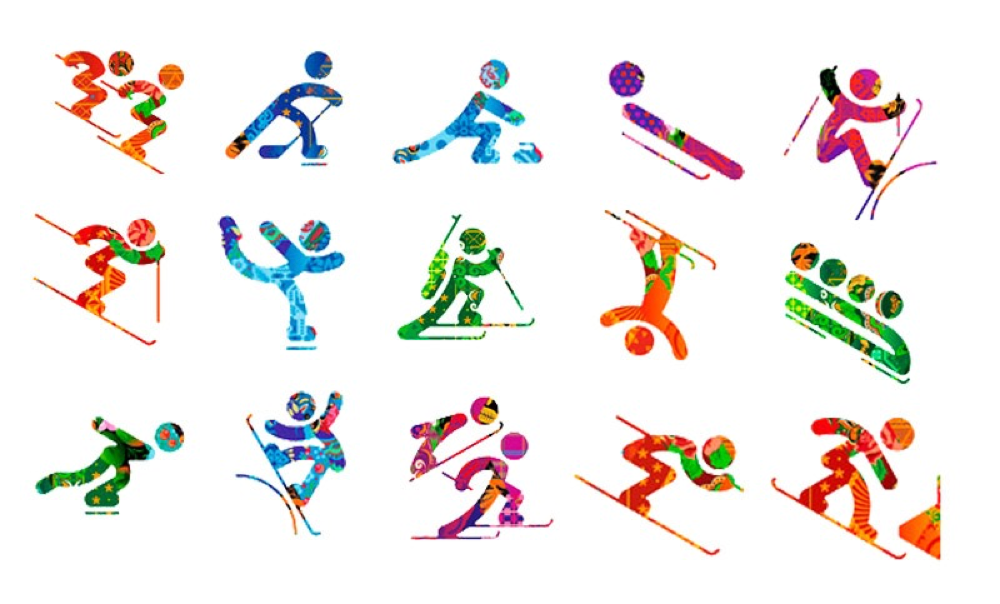 冬奥运项目 卡通图图片