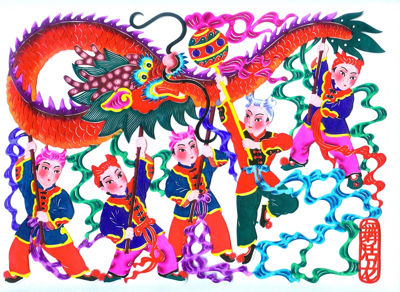 (资料片)周利伟供图2006年5月,蔚县剪纸以剪纸项首位的身份入选第一批