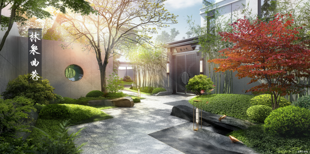 仅仅是一个园林景观的转角,可能就会让人产生一种漫步在宋代的时空感