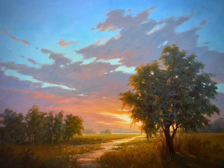 美国女画家笔下光彩夺目的风景油画