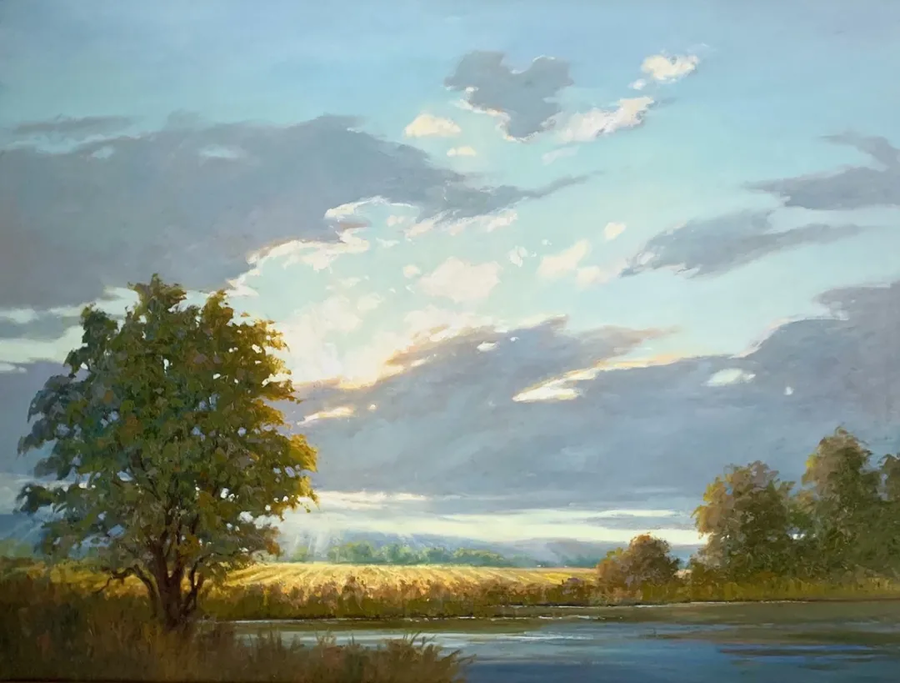 美国女画家笔下光彩夺目的风景油画