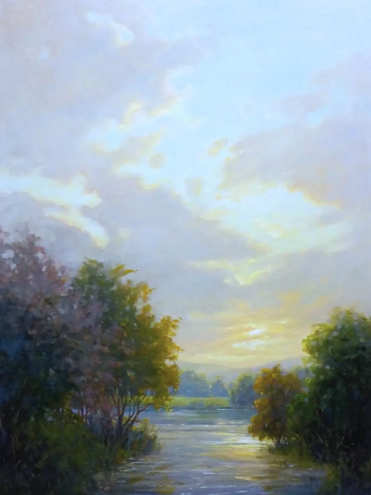 美国女画家笔下光彩夺目的风景油画