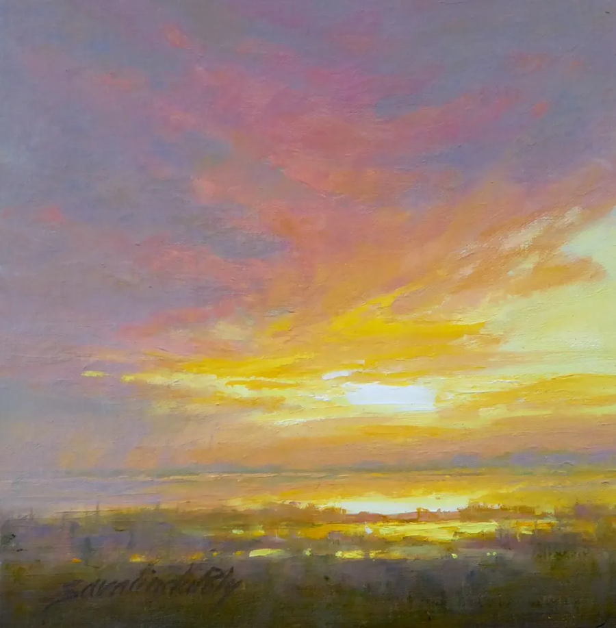 美国女画家笔下光彩夺目的风景油画