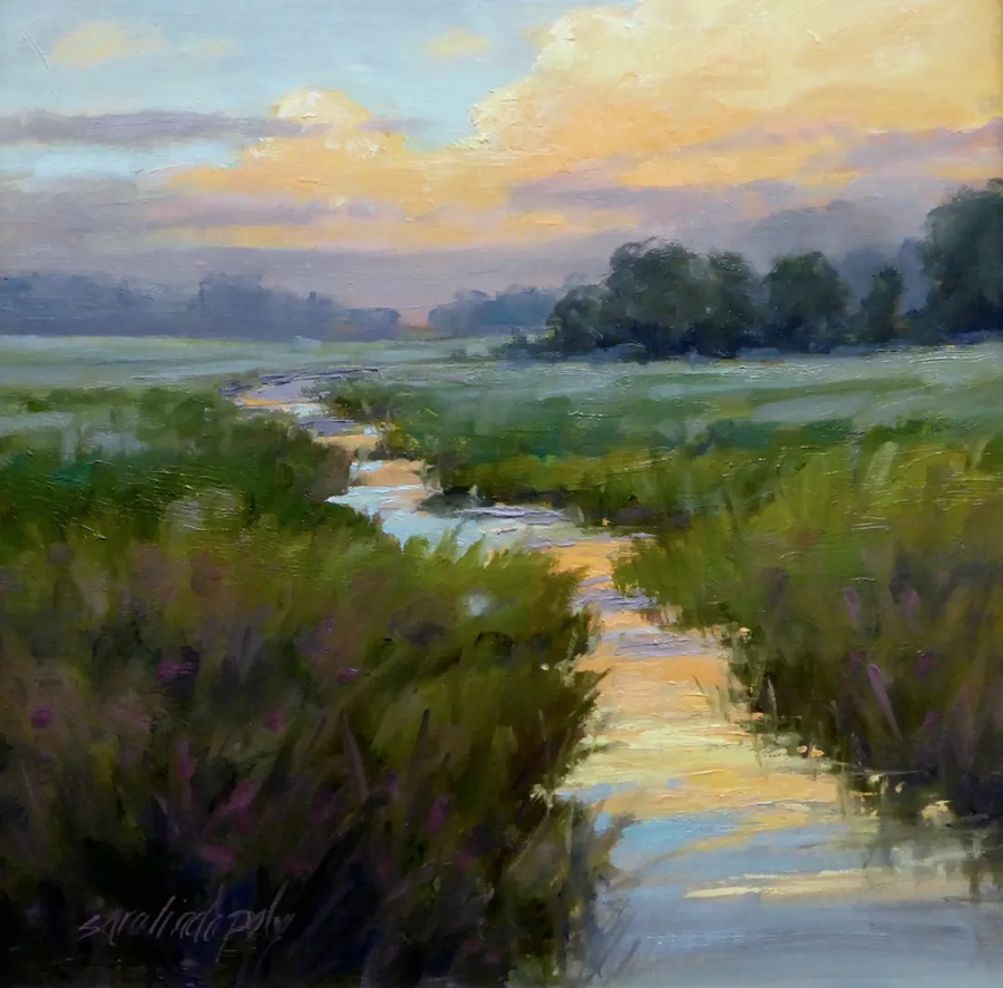 美国女画家笔下光彩夺目的风景油画