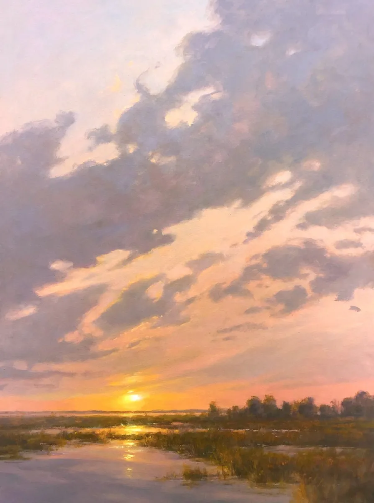 美国女画家笔下光彩夺目的风景油画