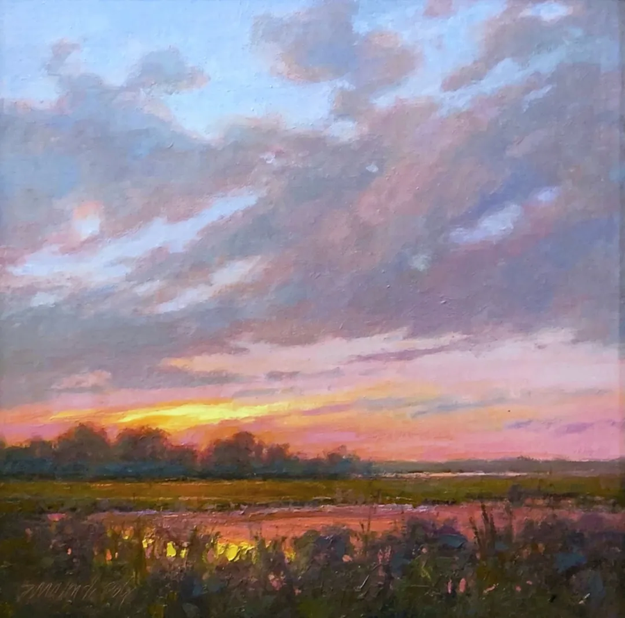 美国女画家笔下光彩夺目的风景油画