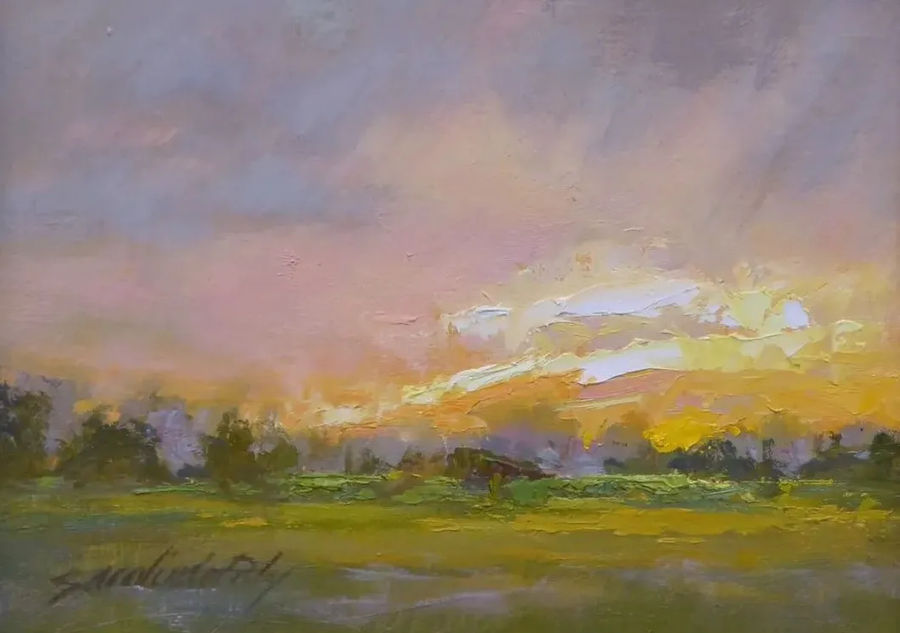 美国女画家笔下光彩夺目的风景油画