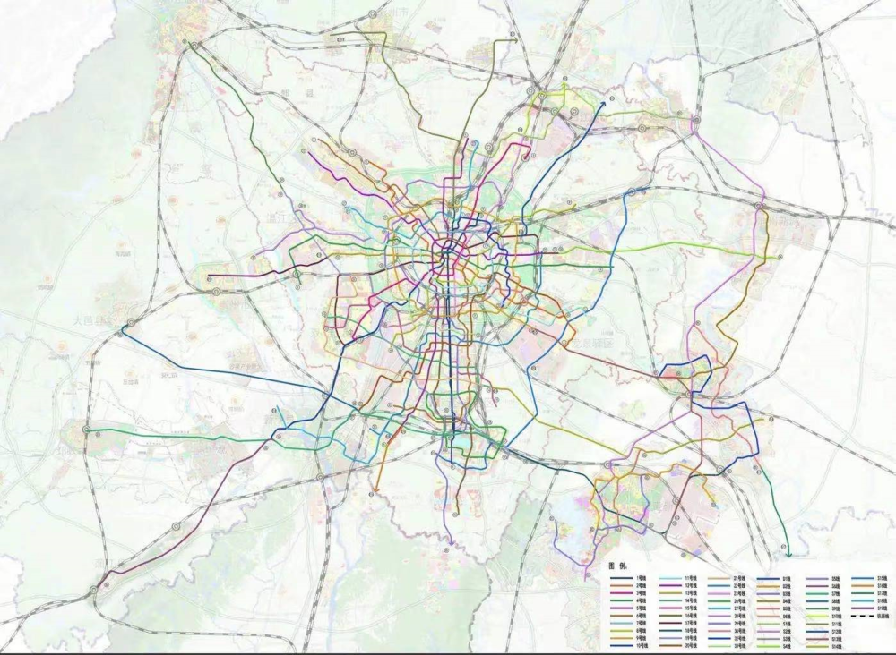 並研究規劃:成都與周邊城市的城際鐵路和都市圈市域(郊)鐵路,優先利用