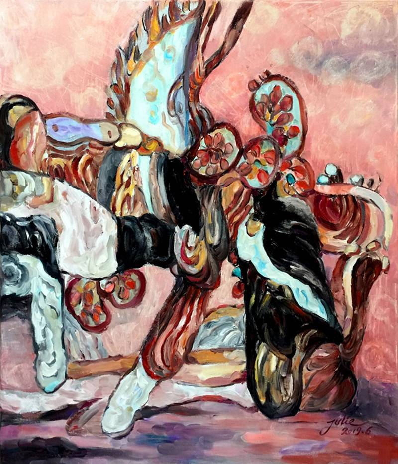 画家谢环抽象表现主义作品欣赏_腾讯新闻