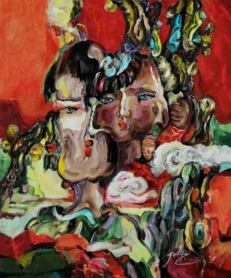 画家谢环抽象表现主义作品欣赏_腾讯新闻