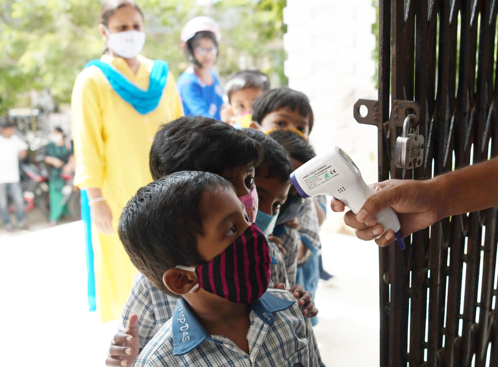 国际疫情印度阿加尔塔拉幼儿园重开