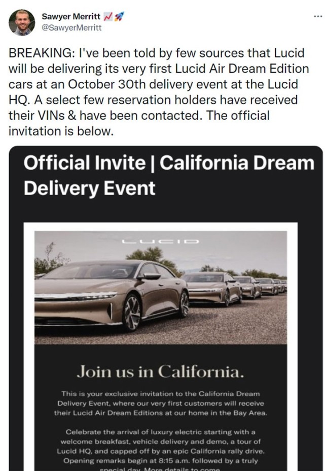 lucid新车续航836公里,很多特斯拉客户都动摇了