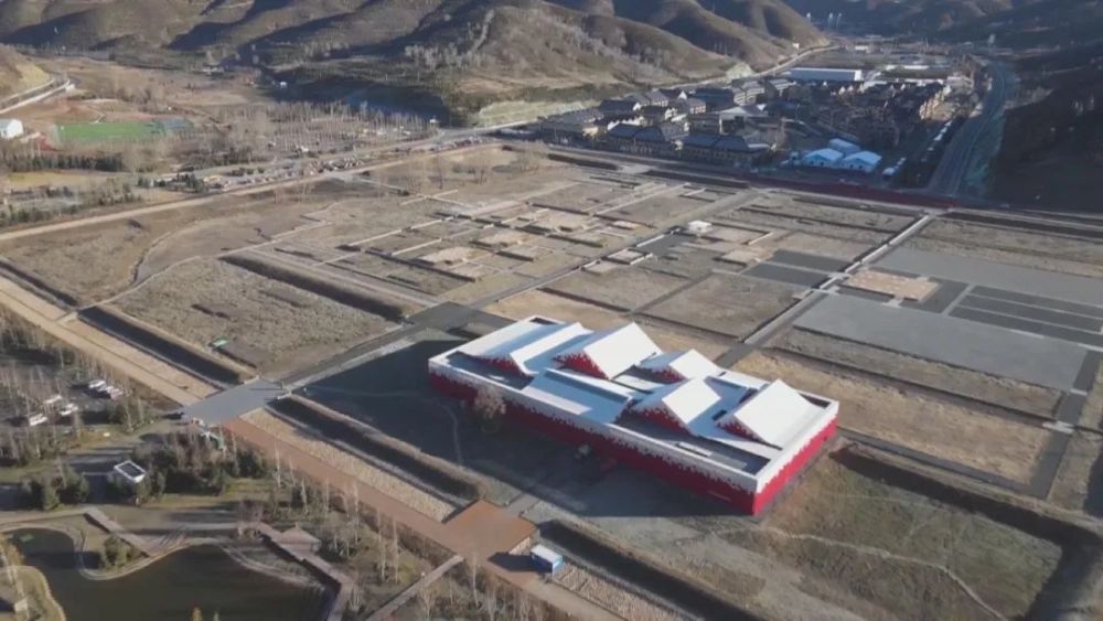 宫墙飘雪太子城遗址公园的中国式浪漫