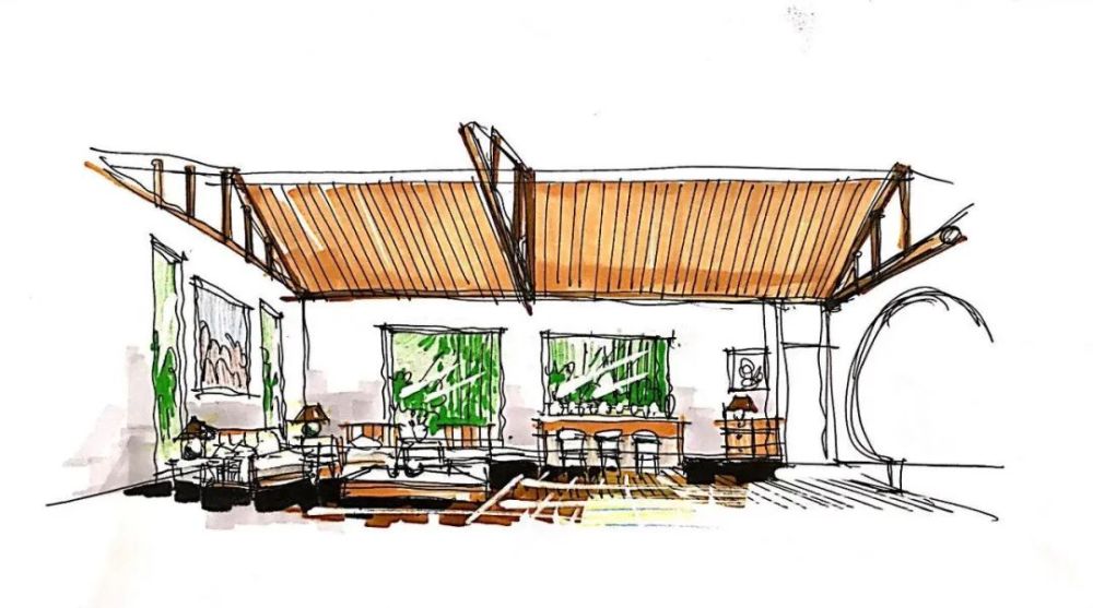 流畅的线条,深厚的绘画功底,这也再次体现出了手绘设计的优势.