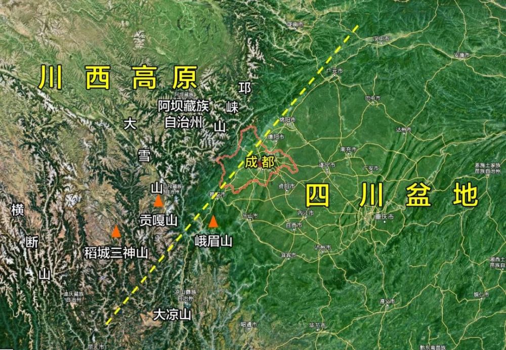 四川盆地地图