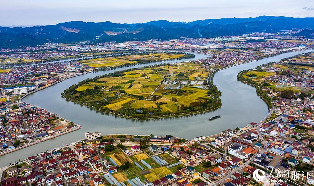 浙江余姚生态航道景如画