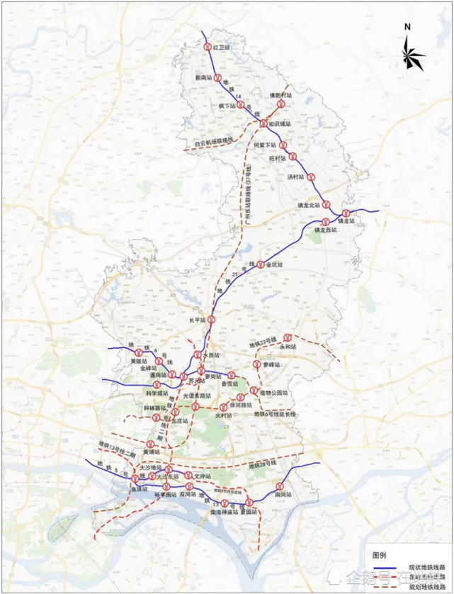 广州市黄埔区地铁建设规划图