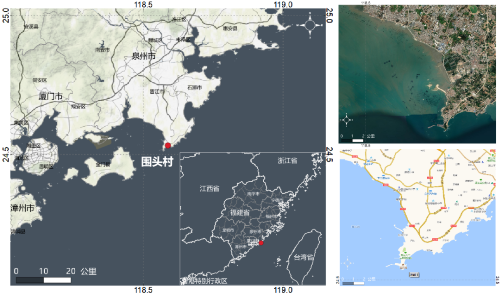 围头湾地图图片