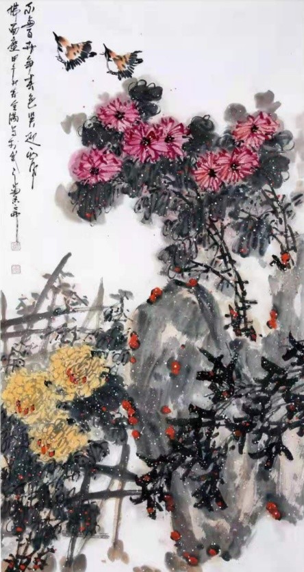 吴金满老师作品赏析2009年在新中国六十周年生肖国画艺术家百名榜评选