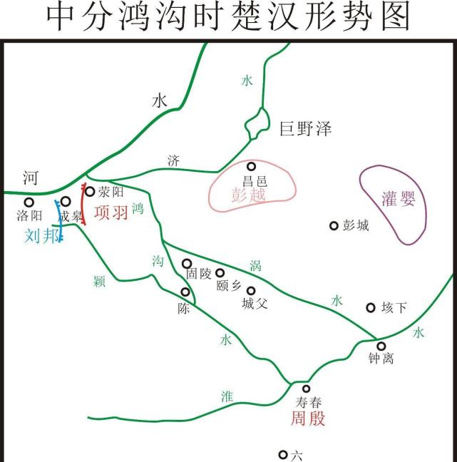 那就是楚汉以鸿沟中分天下后,项羽并没有向东方的大本营彭城退军,而是