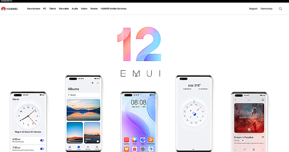 EMUI12适配名单公布，涵盖大量机型，网友：套壳鸿蒙OS的安卓系统插图