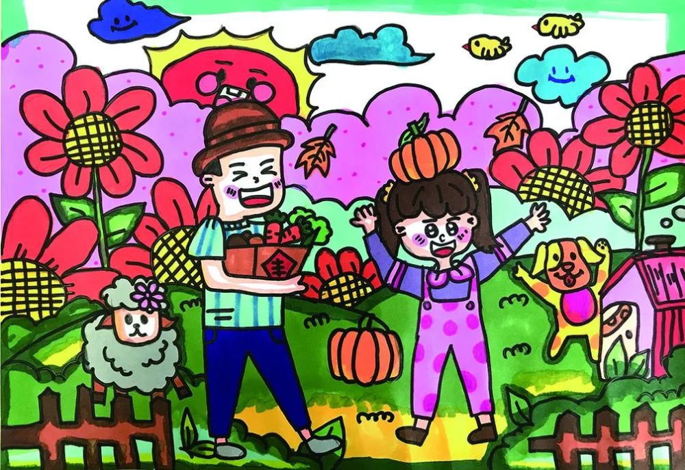 快来看孩子们眼中的"丰收画卷"_腾讯新闻