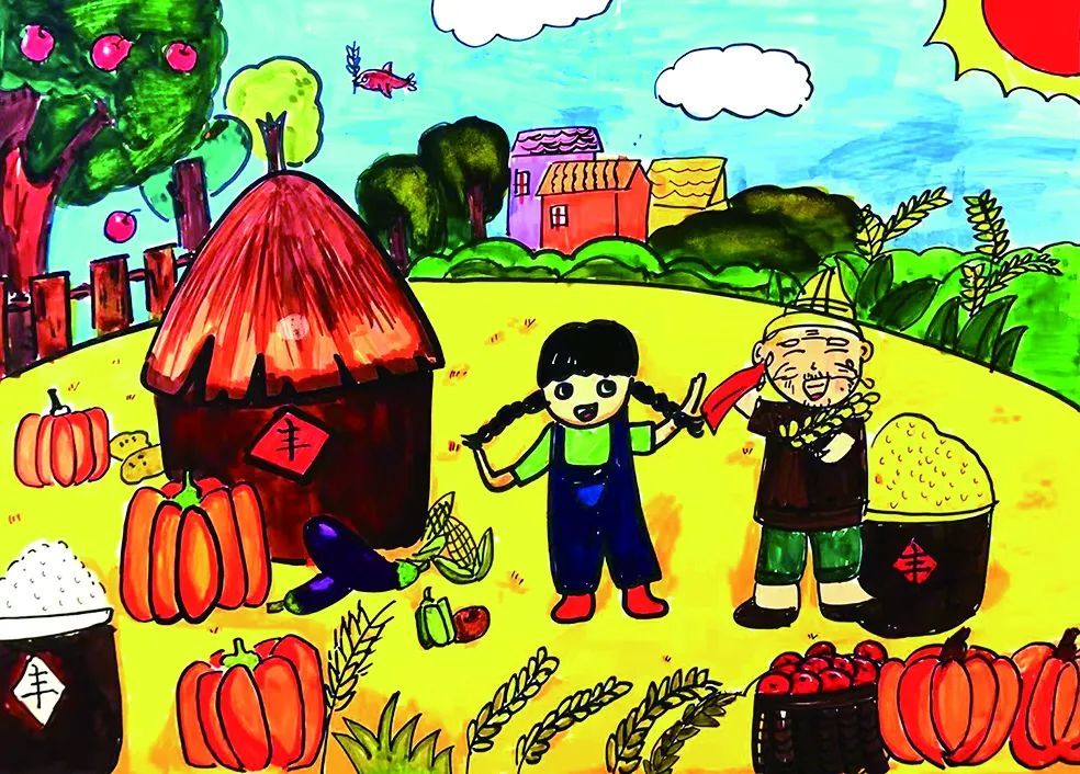 稻花香里说丰年!快来看孩子们眼中的"丰收画卷"_腾讯新闻