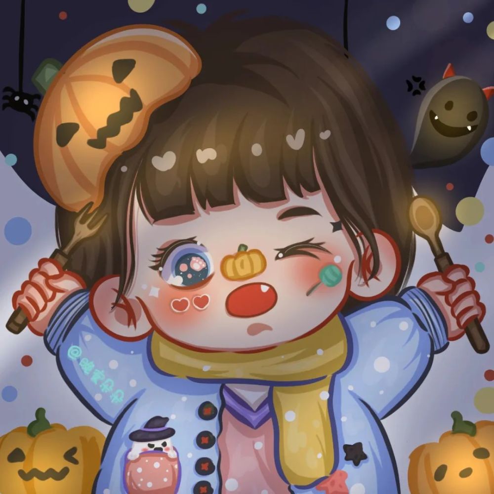 情侣头像万圣节头像做你心里最甜的捣蛋鬼