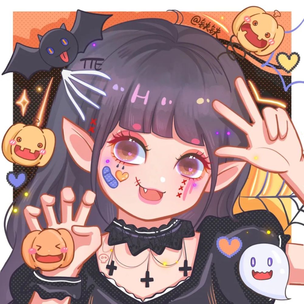 情侣头像万圣节头像做你心里最甜的捣蛋鬼