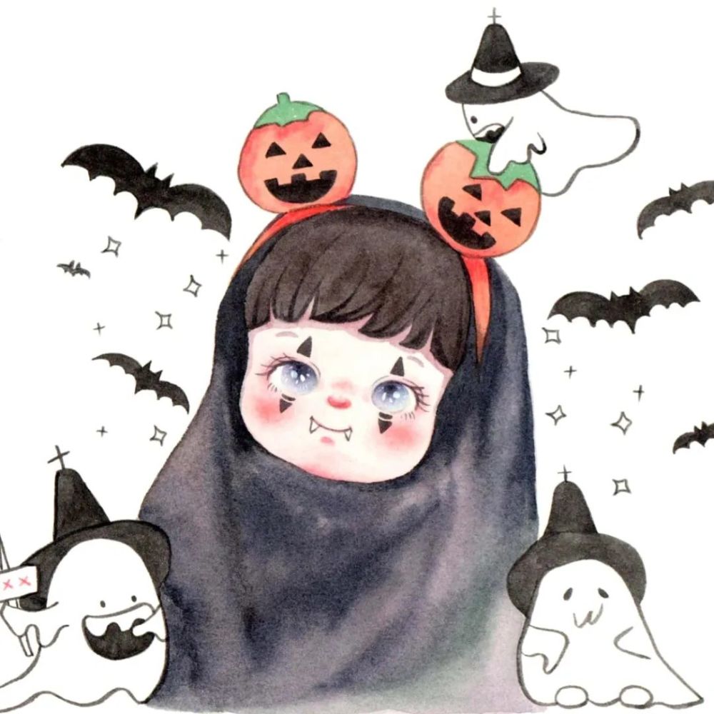 情侣头像万圣节头像做你心里最甜的捣蛋鬼