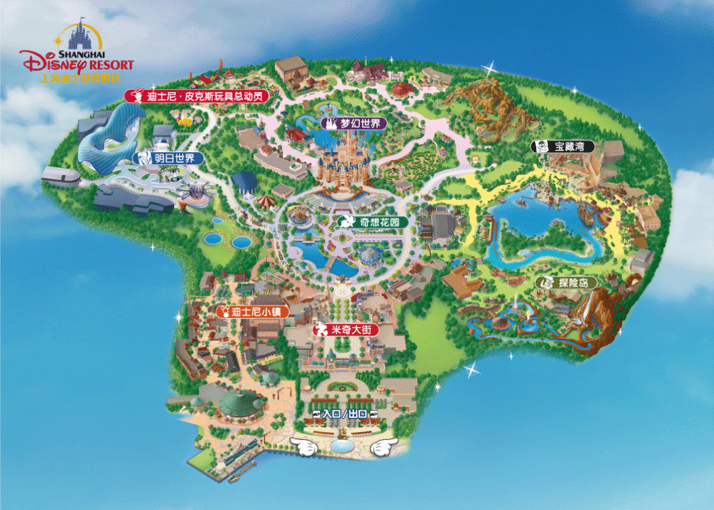 上海迪士尼的大地图图片