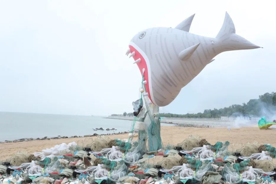 海洋污染装置艺术图片