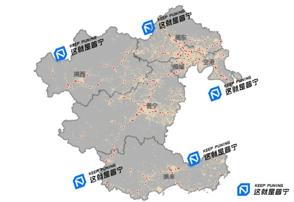 国道g206,国道g324沿线及普宁市,榕城区,揭东区的核心区域