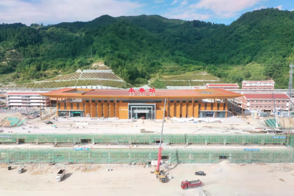 最新安溪东站站房建成亮相