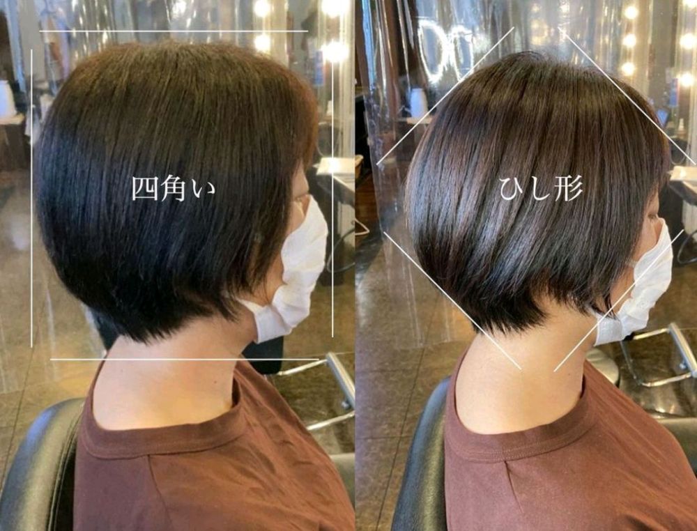 最好是由后脑勺到侧面形成一个斜向前的重量线,后高前低很有立体感