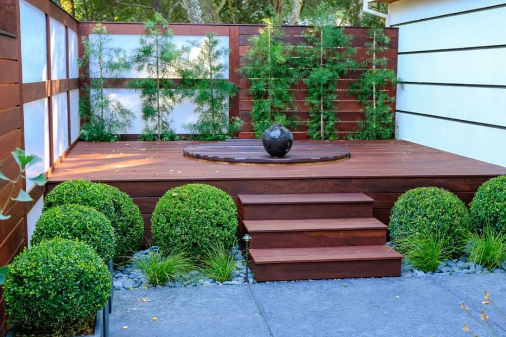 5个用竹子做装饰的30㎡小花园颜值瞬间提升了一大截