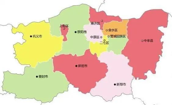 郑州分区地图图片