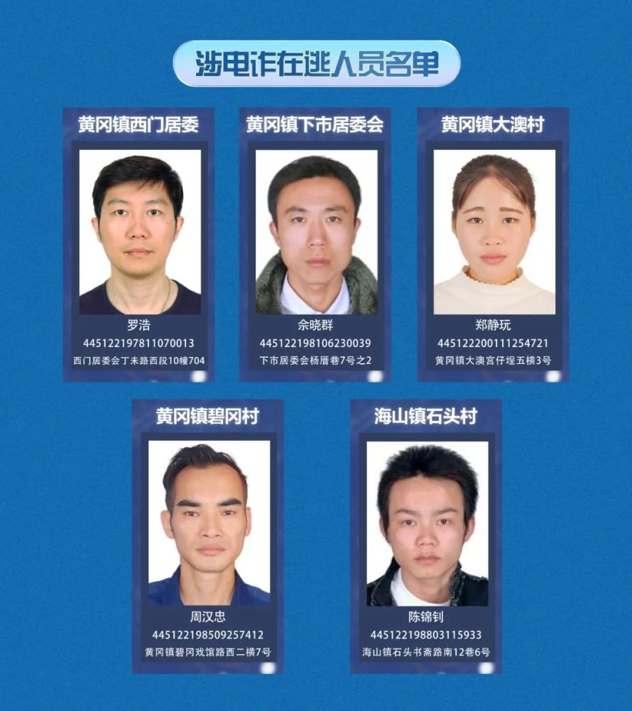 扩散饶平这23人被悬赏通缉看到请立即报警