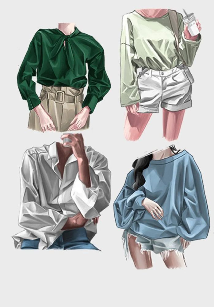 还要在褶皱的基础上带有"质感"?就一个衣服褶皱已经够难画了!