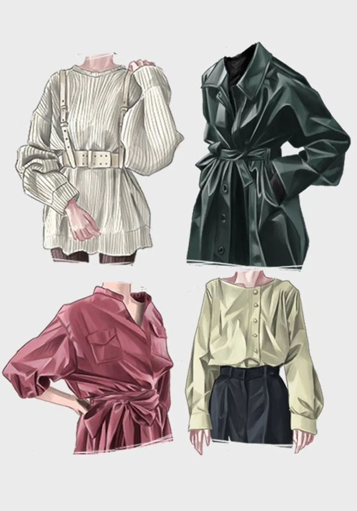 还要在褶皱的基础上带有"质感"?就一个衣服褶皱已经够难画了!