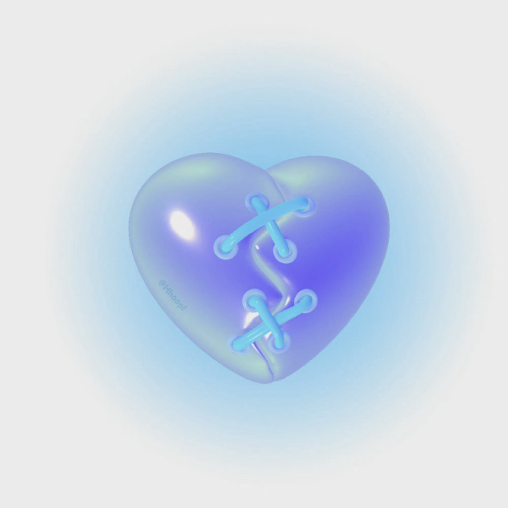 3d心碎爱心头像