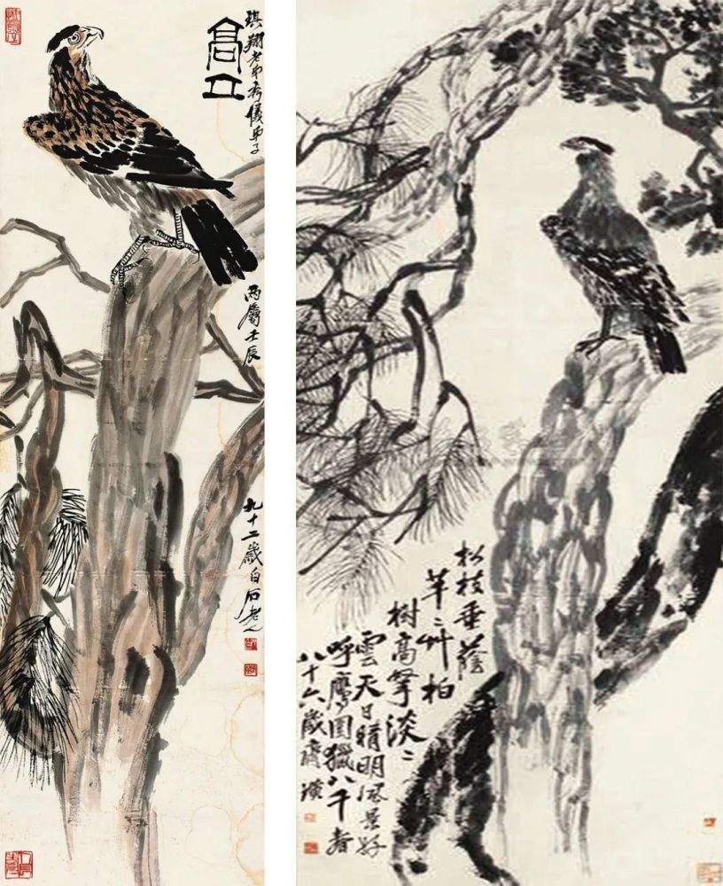 北京保利2021秋拍丨杨虎旧藏齐白石松柏独立图震撼现身