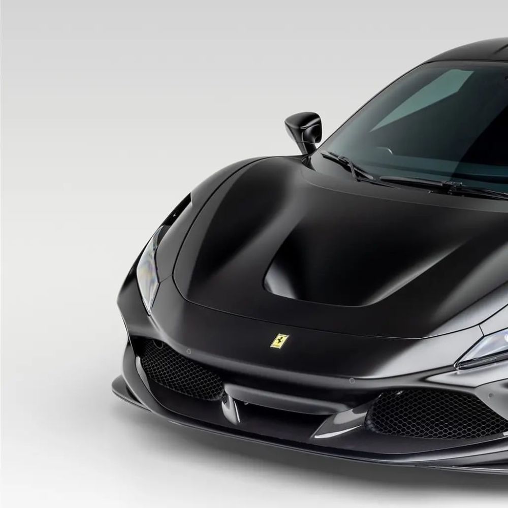 纯黑配色的法拉利f8跑车_腾讯新闻