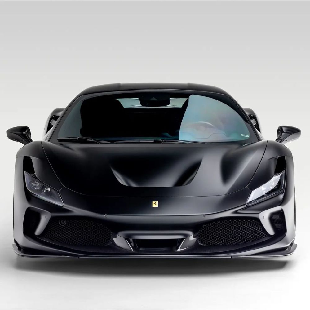 纯黑配色的法拉利f8跑车_腾讯新闻
