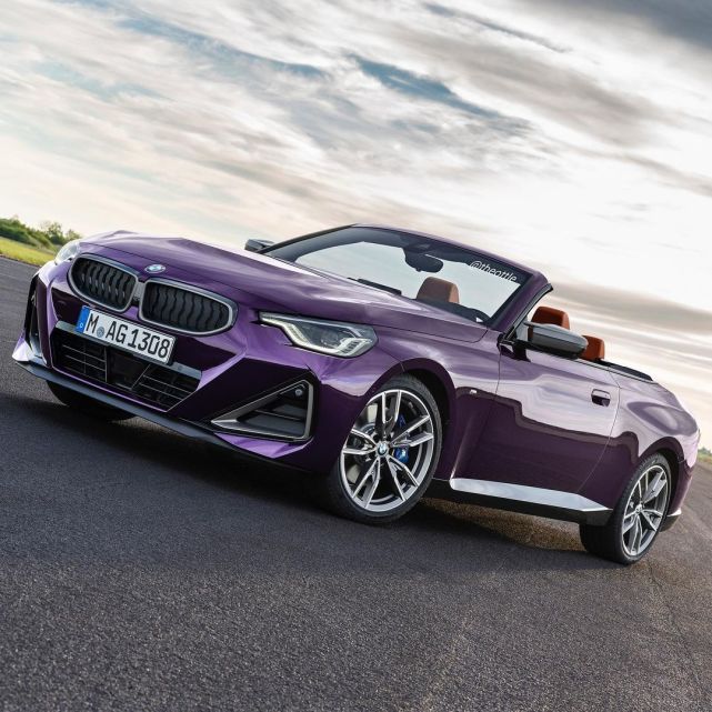 外观很帅气造型很拉风全新宝马2系敞篷版渲染图