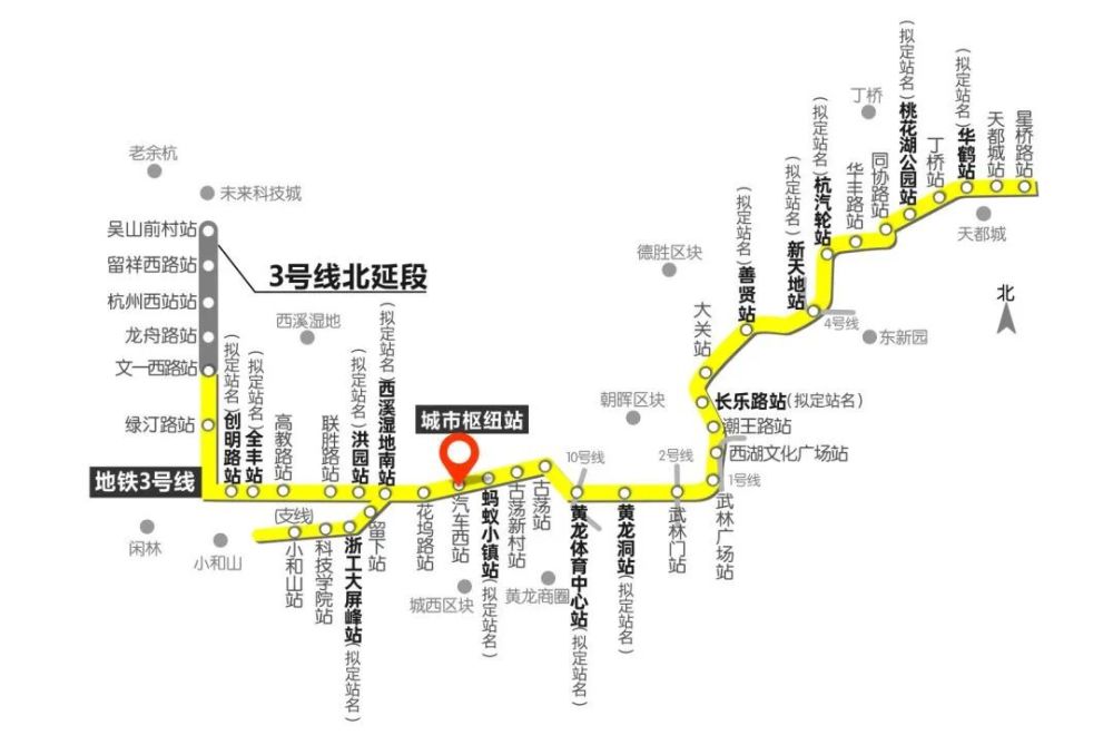 按照之前公示的杭州地铁四期规划, 3号线未来还要延伸至临平区运河