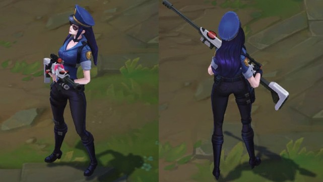 新版女警在游戏内最突出的设计就是两条美腿,正常情况下以英雄联盟的