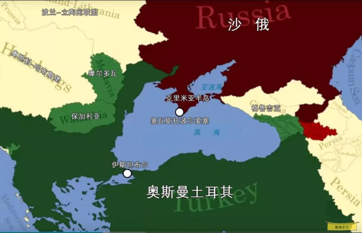 俄罗斯帝国没有崛起,很少有力量能与奥斯曼土耳其帝国争斗