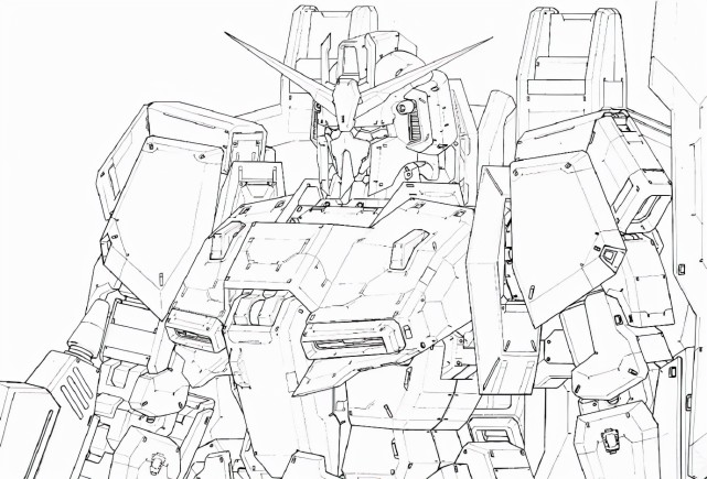 模玩控机动战士高达线稿和上色插画大家喜欢哪张