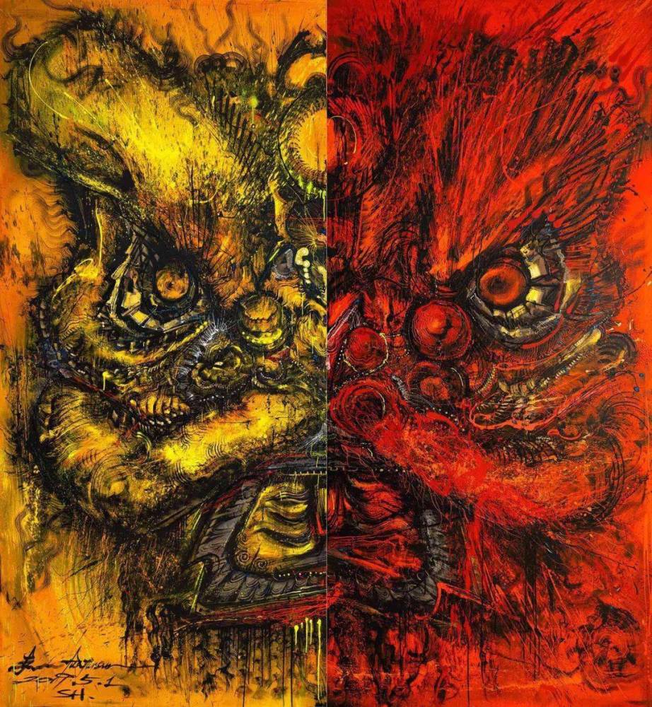 涂鸦艺术家陈英杰:水墨融入涂鸦,让中国风水墨画惊艳全世界!_腾讯新闻